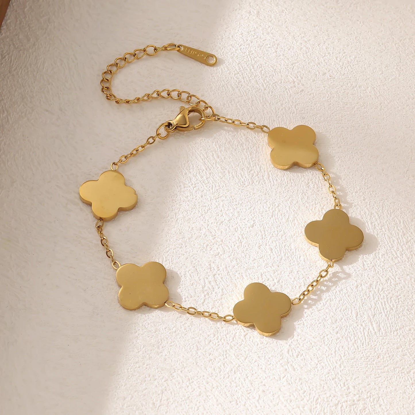 Stainless Steel Clovers Bracelet