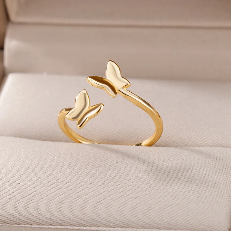 Stainless Steel Butterfly Ring