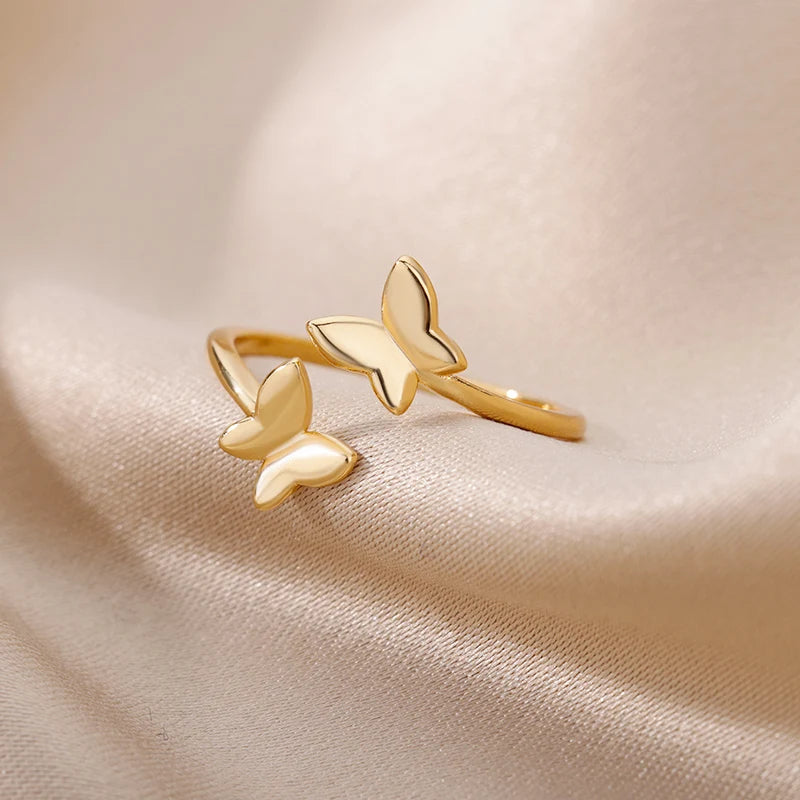 Stainless Steel Butterfly Ring