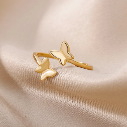 Stainless Steel Butterfly Ring