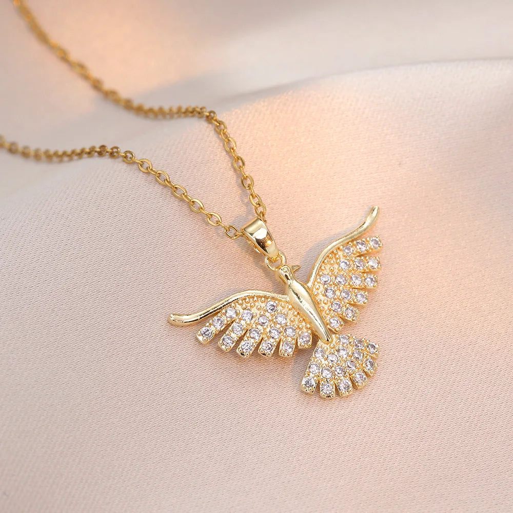 Stainless Steel Phoenix Necklace