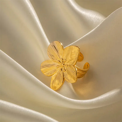 Stainless Steel Flower Ring