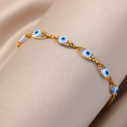 Stainless Steel Evil Eye Bracelet