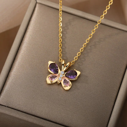StainlessSteel Butterfly Necklace