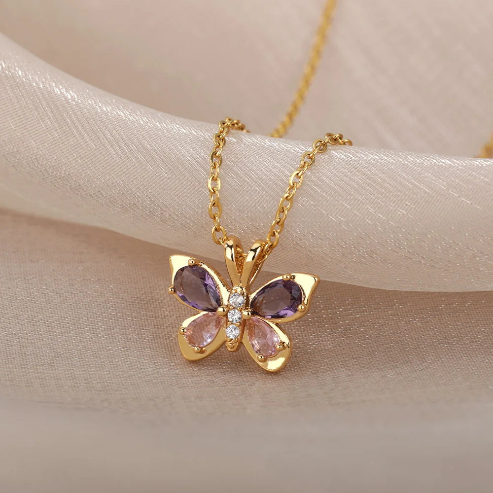 StainlessSteel Butterfly Necklace