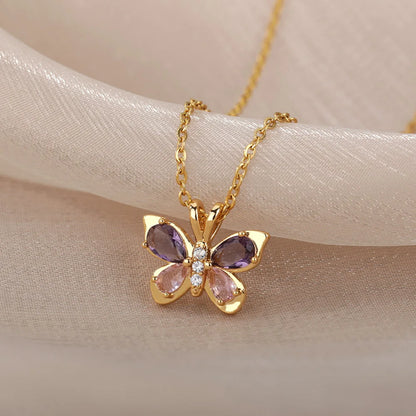 StainlessSteel Butterfly Necklace