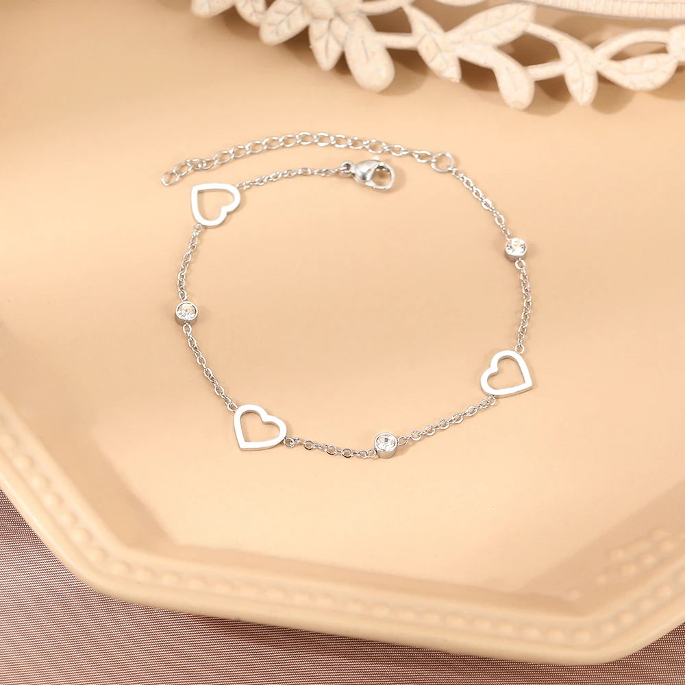 Stainless Steel Heart Bracelet