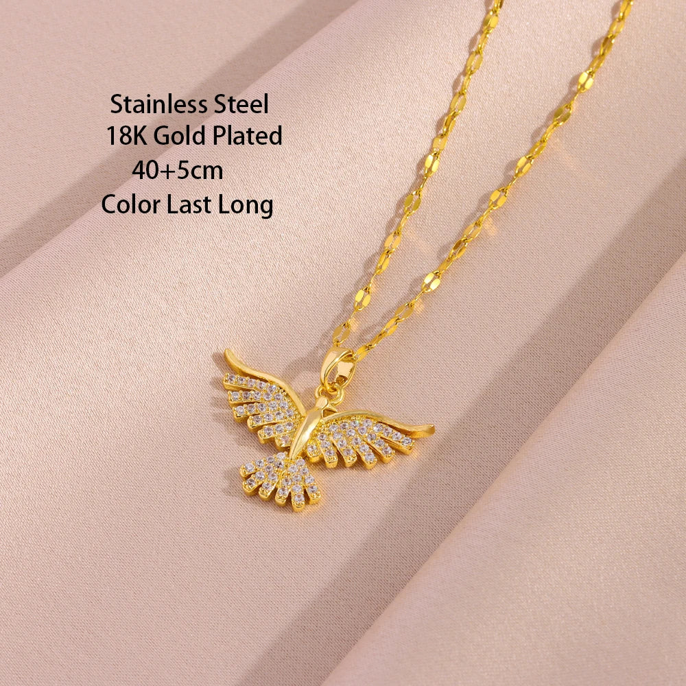 Stainless Steel Phoenix Necklace