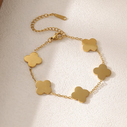 Stainless Steel Clovers Bracelet
